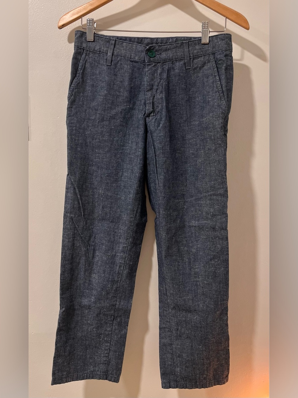 Ag Navy Hemp Linen Classic Pant